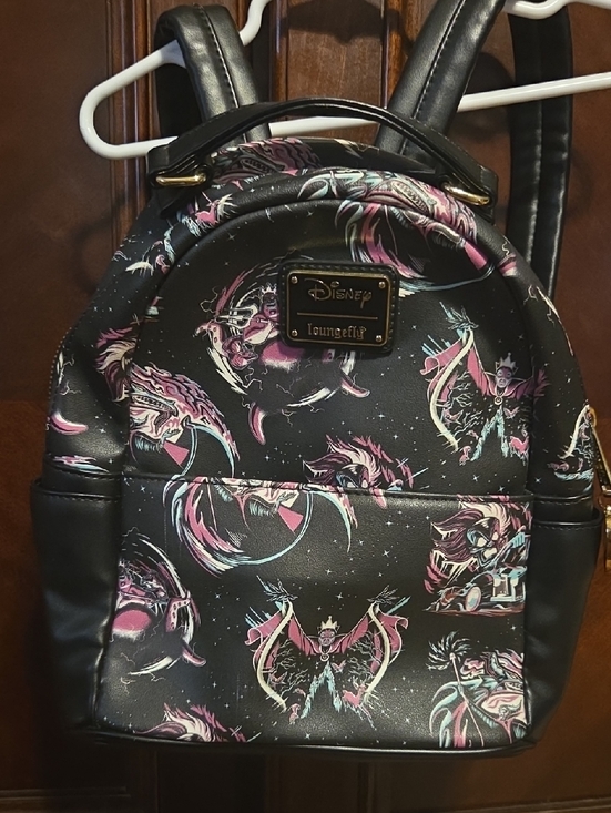 Loungefly Handbags - Loungefly Disney Maleficent Mini Backpack - Black with Pink and Cream Accents